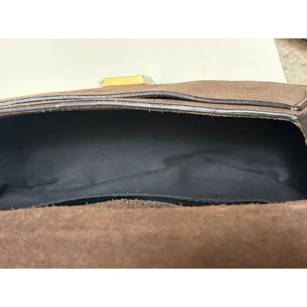 Demellier London NWT Siena Saddle Suede Mocha Bag